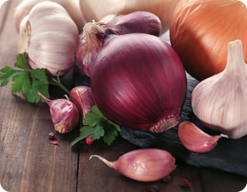 Κρεμμύδια και σκόρδο