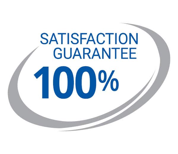 100% satisfaction guarantee logo 